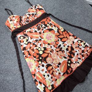 Womens‎ Dress Junior Size 7 Orange Floral Bra Top Empire Waist Speechless